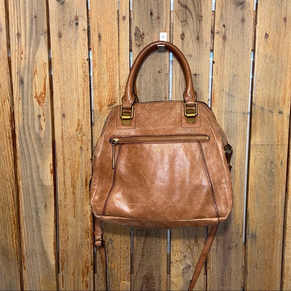 Elliott Lucca Brown Leather Satchel - Picture 1 of 14